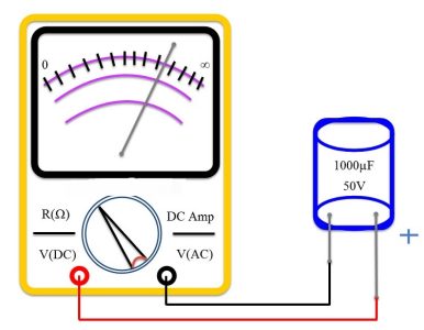 تست خازن الکترولیتی با مولتی متر